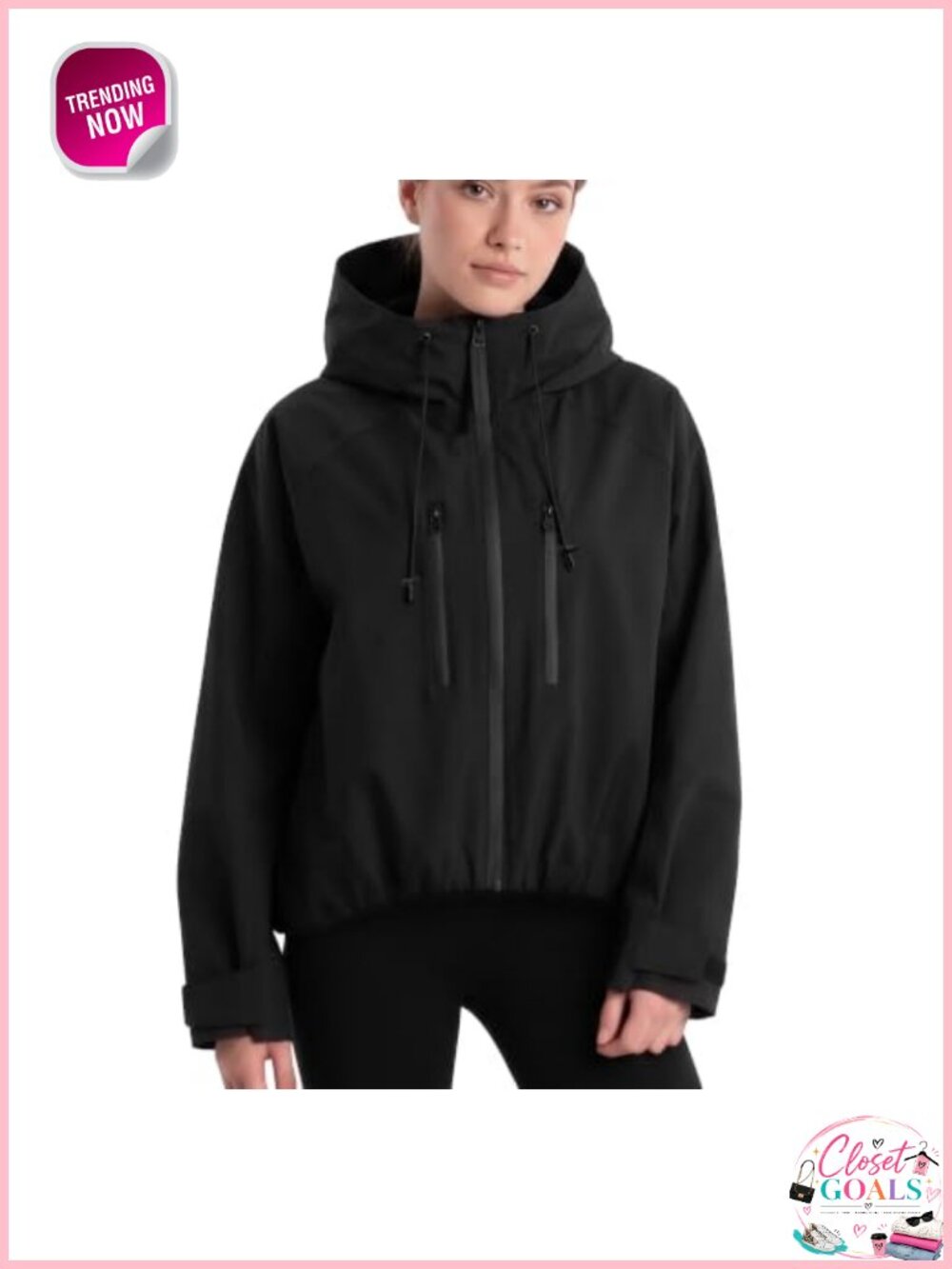 Hixiaohe Oversized Rain Jacket Women with Hood Waterproof Windbreaker